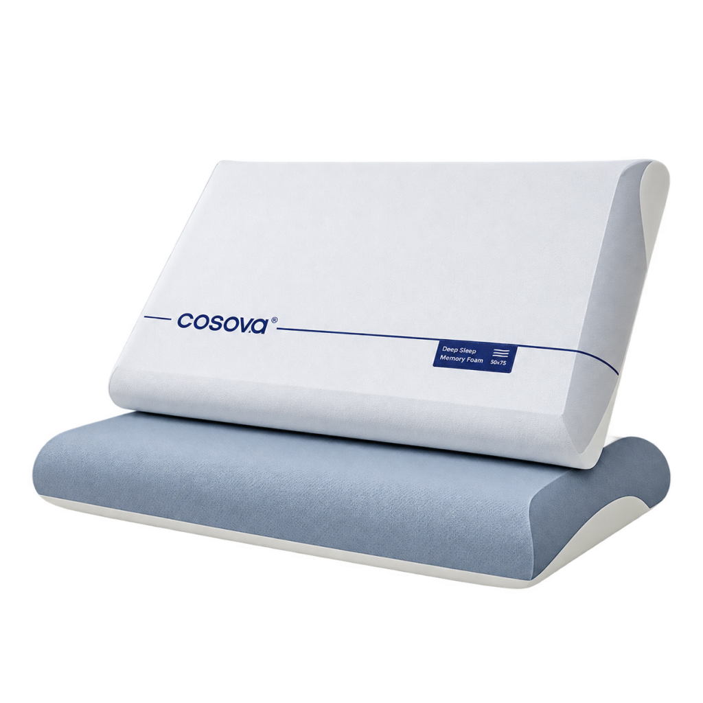 COSOVA Deep Sleep Memory Foam Ergonomic Neck Support Pillow, 70 x 42 x 10 cm