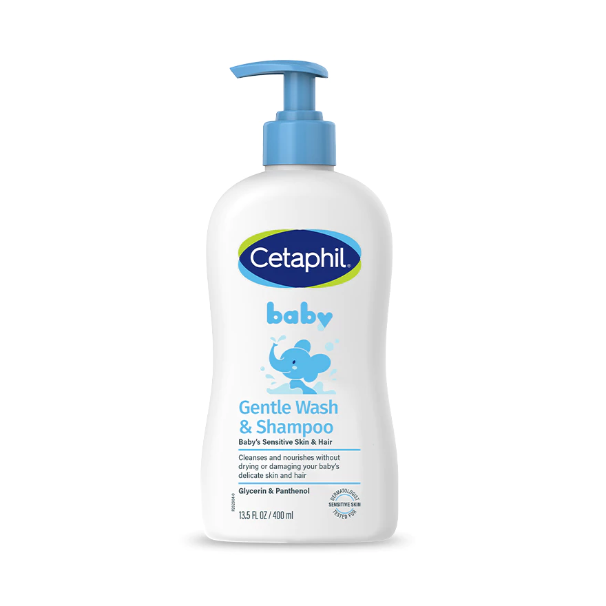 Cetaphil Baby Gentle Wash and Shampoo, Pump Bottle 400 ml (Watsons Official Store)