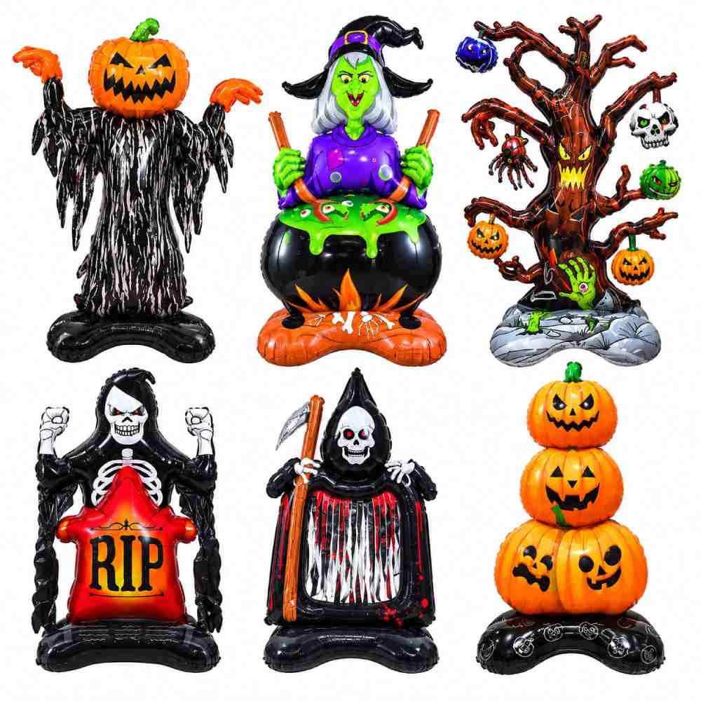 Halloween Self-Standing Balloon Sets, Skeleton, Mummy and Haunted Tree (happydayph)