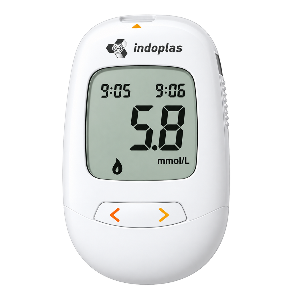 Indoplas IPI-707 Blood Glucose Meter set with 50 strips and 50 lancets