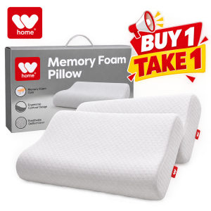 WalterMart Memory Foam Pillow 52 x 32 cm, buy 1 take 1