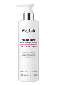 Well Hair Keratin Color Lock & Moisturizing Shampoo, 300 mL