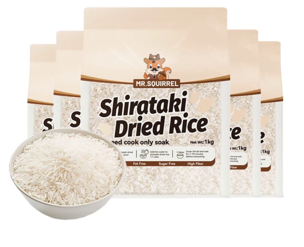 Mr.Squirrel Dried Shirataki Rice, 500 g to 10 kg (Mr.Squirrel Food Store)