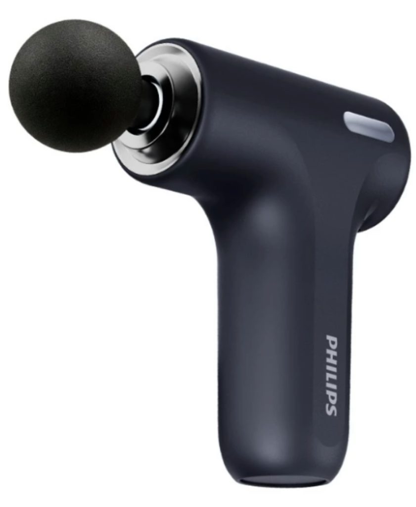 Philips Mini Massage Gun PPM7319DB, 9 kg thrust, 4 heads (Philips Massage Philippines)