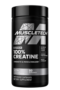 MuscleTech Platinum 100% Creatine Capsules, 100 veggie caps