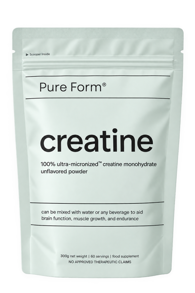 Pure Form Ultra-Micronized Creatine Monohydrate Unflavored Powder, 300 g