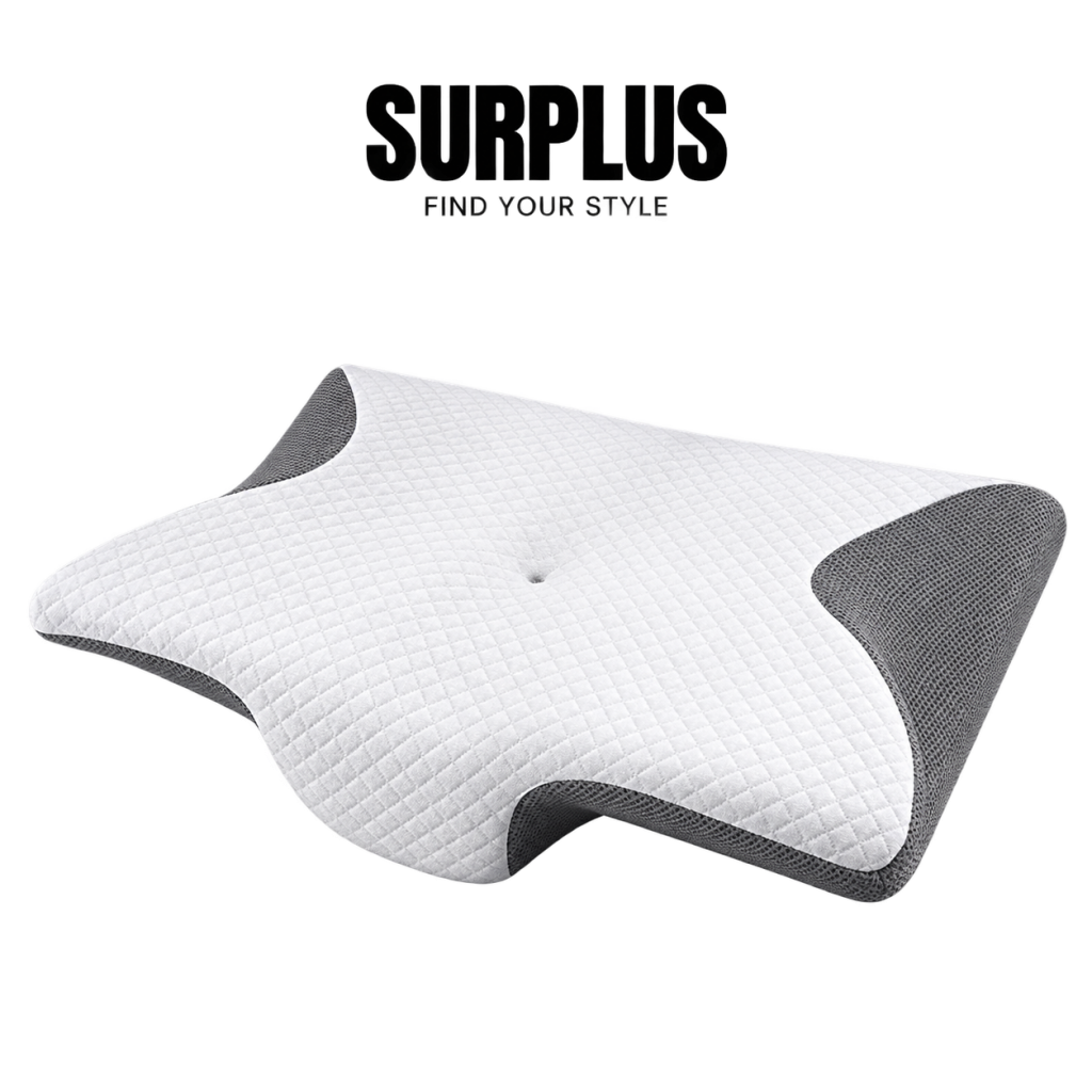 Surplus Ergonomic Memory Foam Pillow, 59 x 32 x 12 cm