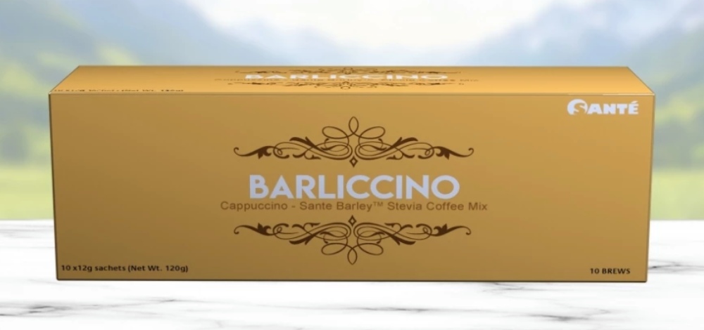 Santé Barliccino Coffee, Creamy Cappuccino-Style Coffee with Organic Barley, 10 sachets (Santé Official Store)