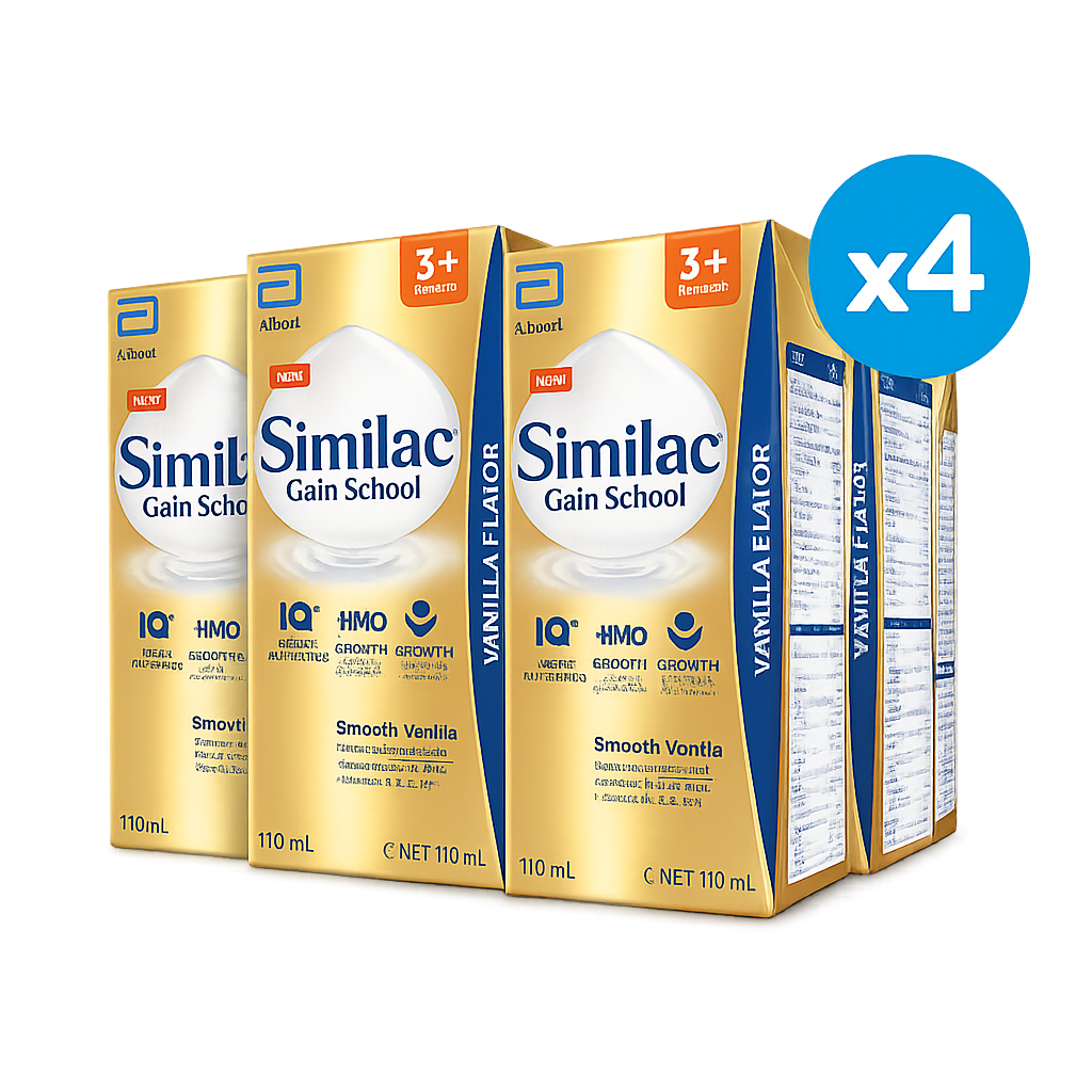 Similac Gainschool Ready to Drink Vanilla 110 ml, bundle of 4 (kids above 3)