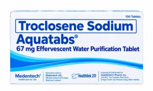 Aquatabs 67 mg Effervescent Tablet, 100 Tablets Box, 2030 Expiry (Angel’s Health Essentials)