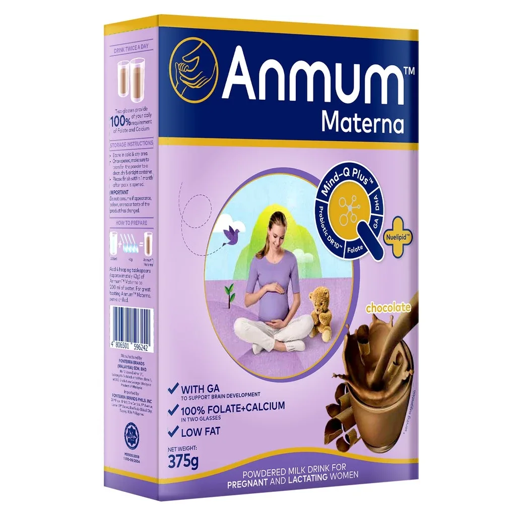 Anmum Materna Chocolate Milk Powder 375 g, for pregnant and lactating women (Anlene Anmum Anchor PH)