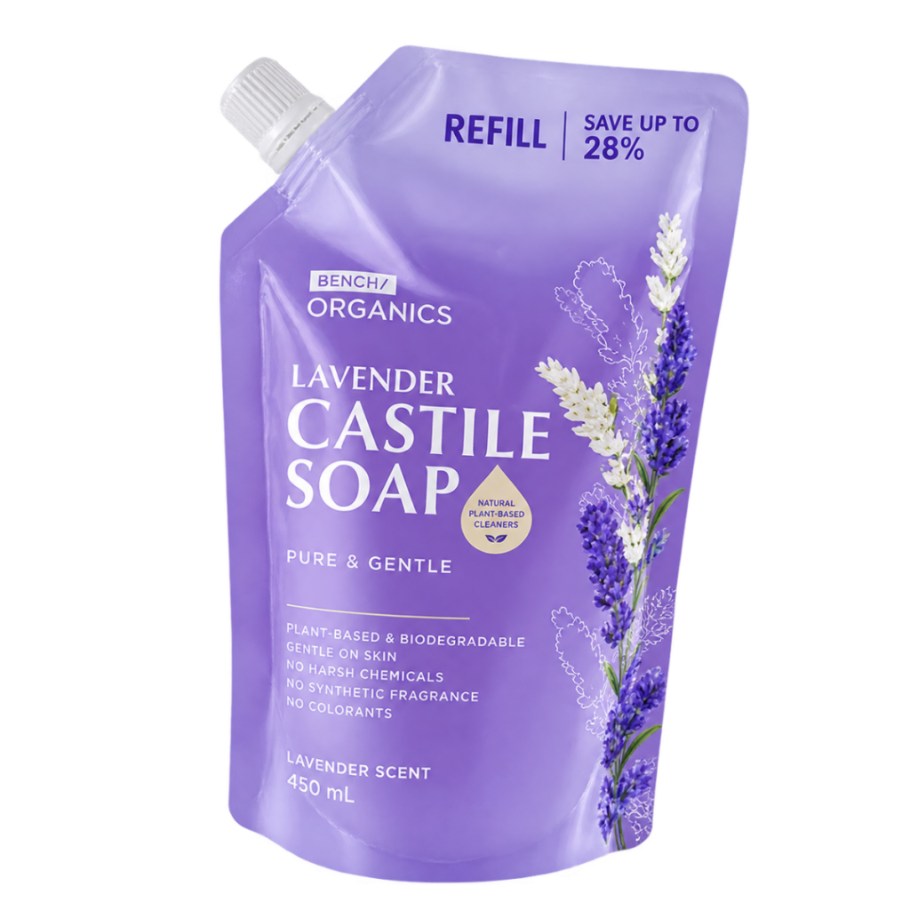 BENCH/ Organics Lavender Castile Soap Refill, 450 ml (BENCH)