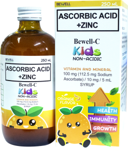 Bewell-C Kids Non-Acidic Vitamin C with Zinc Syrup 250 mL