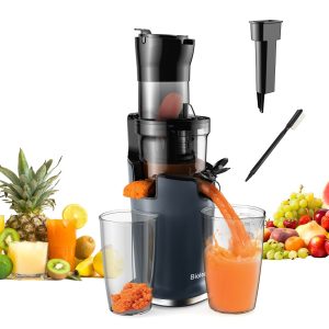 BioloMix Cold Press Juicer with 78mm Feed Chute, 200W 40-65RPM (Biolomix Local Store)