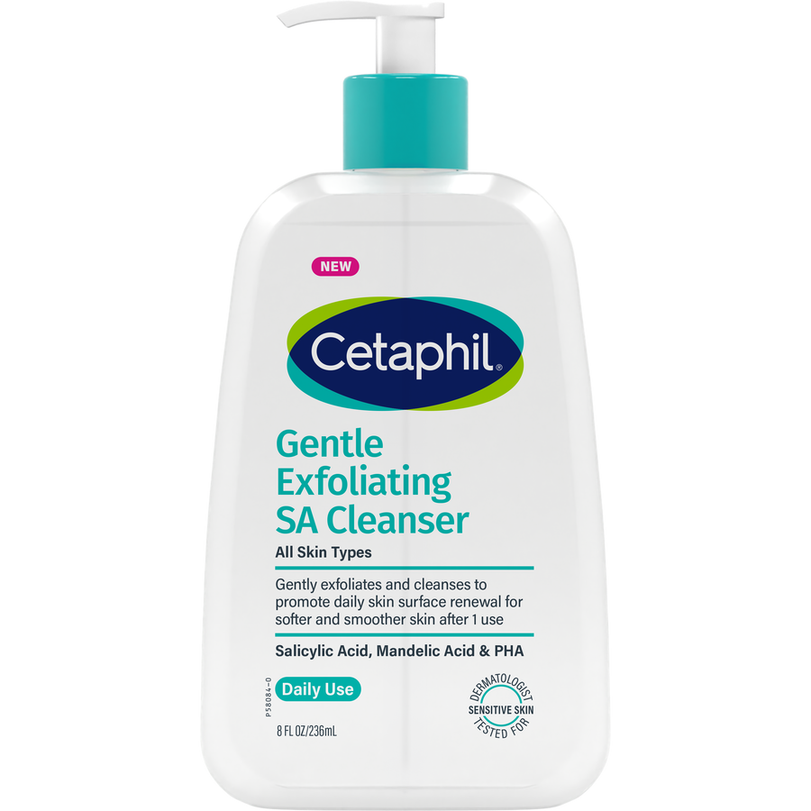 Cetaphil Gentle Exfoliating Salicylic Acid Cleanser 236 ml, with Mandelic Acid and PHA (Cetaphil Flagship Store)