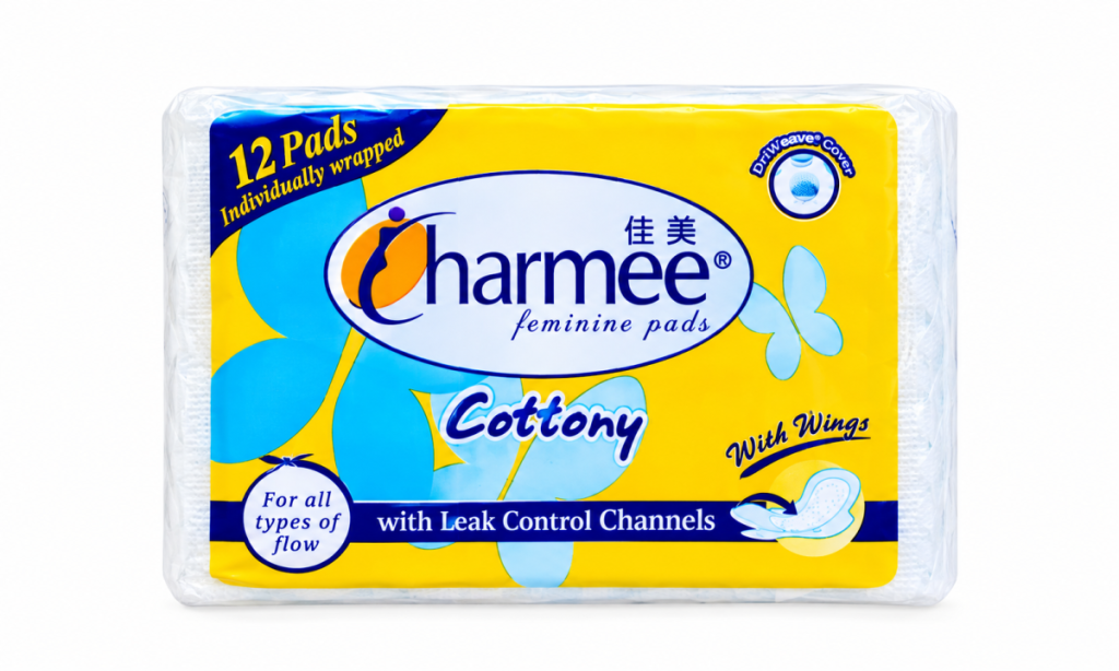 Charmee Cottony All Flow with Wings, 12 pads (Watsons Official Store)