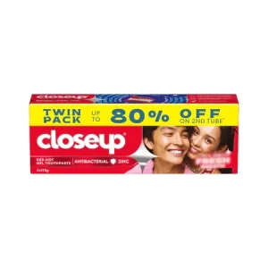 Closeup Gel Toothpaste with Antibacterial Zinc Red Hot 173 g Twin Pack (Unilever Beauty Official Store)