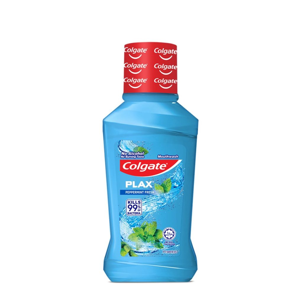 Colgate Plax Antibacterial Mouthwash Peppermint, No-Alcohol, 500ml (Colgate-Palmolive Official)