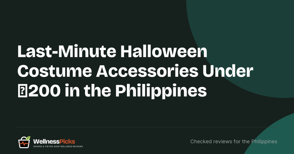 Last-Minute Halloween Costume Accessories Under ₱200 in the Philippines: Five Picks Compared