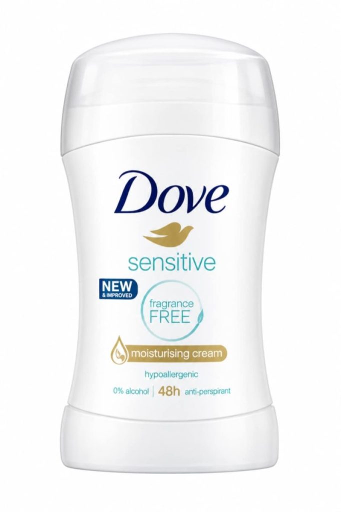 Dove Sensitive Antiperspirant Deodorant Stick, fragrance-free, 40 g (Watsons Official Store)