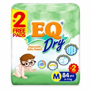 EQ Dry Disposable Baby Diapers Medium 84s (Watsons Official Store)