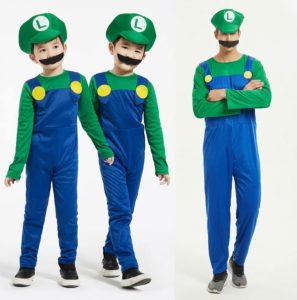 Cartoon Jumpsuit Costume with Hat and Moustache for Kids (Future Anime Store)