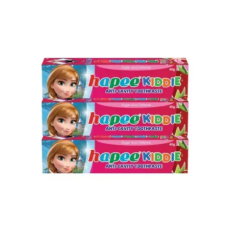 Hapee Kiddie Strawberry Bloom Toothpaste 40g, Bundle of 3 (Lamoiyan Official Store)