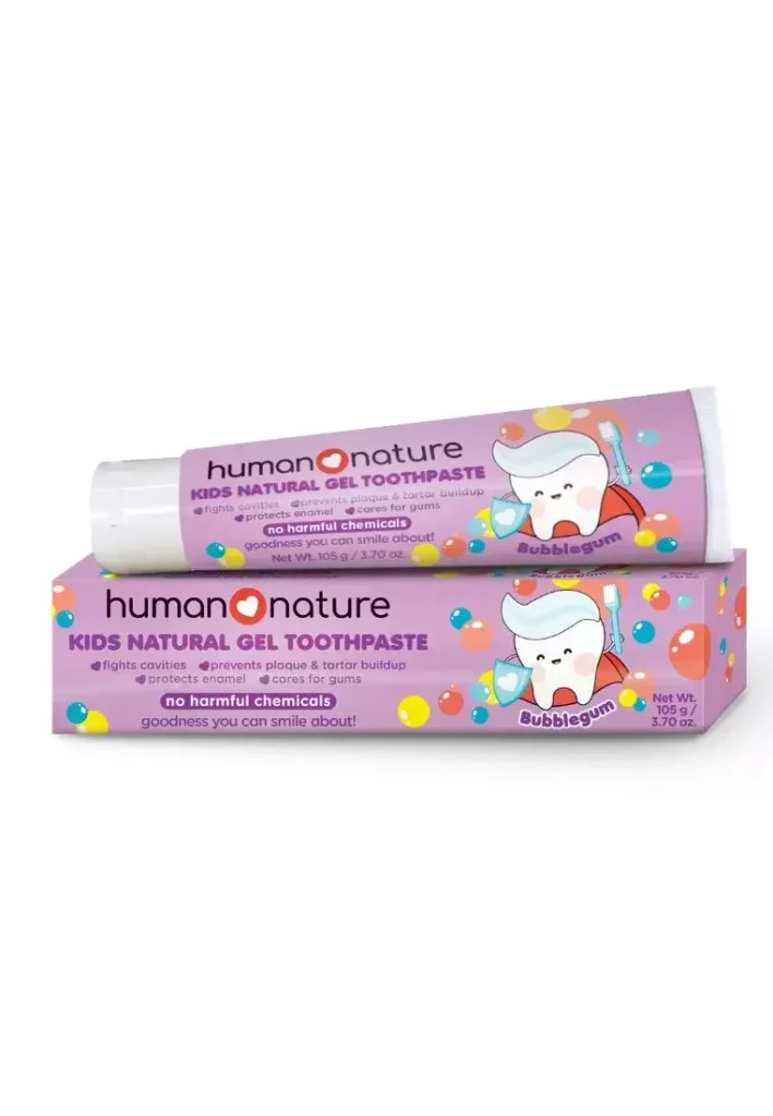 Human Nature Kids Gel Toothpaste, Bubblegum (Official Store)
