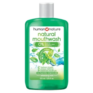 Human Nature Natural Mouthwash, alcohol-free, 170ml (Human Nature Official Store)