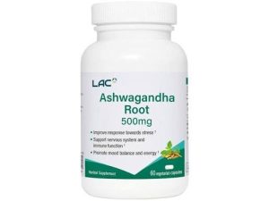 LAC Ashwagandha Root 500 mg, 60 capsules (LAC Philippines)