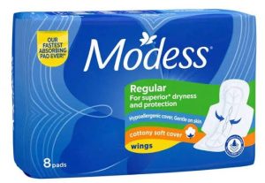 Modess Regular Cottony Soft with Wings, 32 pads (Kenvue Official Store)