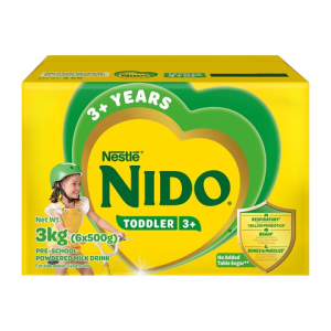 NIDO 3+ Growing-Up Milk Powder for Children 3+, 3 kg with free tumbler (Nestlé & Wyeth Nutrition)