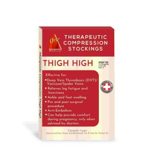 ORO Therapeutic Compression Stockings, Thigh High Open Toe, 20-30 mmHg (ORO Socks & Stockings PH)