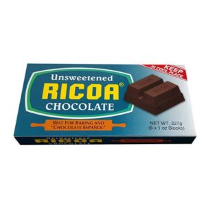 Ricoa Unsweetened Chocolate Blocks 8 x 1 oz, 227 g (Little Retail PH)