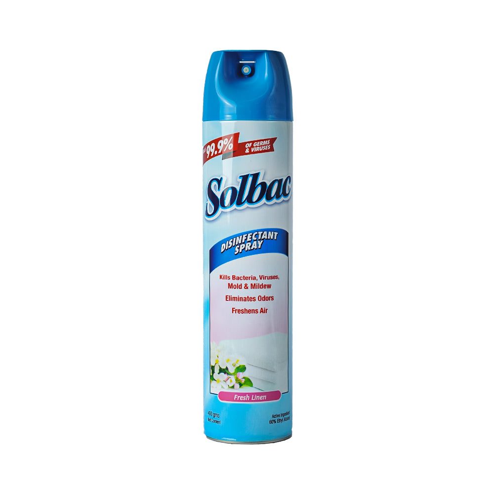 Solbac Disinfectant Spray Fresh Linen 400g (Consumer Care Products Inc.)